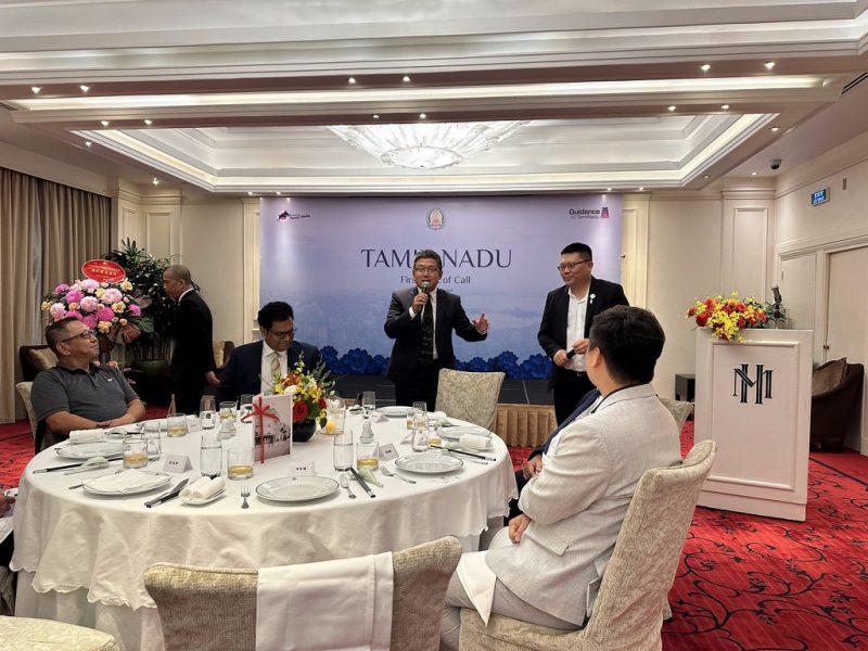 劉世忠大使致詞，印度泰米爾納德邦工業廳拜訪團交流餐會